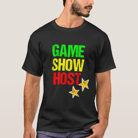 クイズ番組の司会者 ボードゲーム Tシャツ (正面)