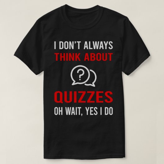 クイズ考えについて Tシャツ (デザイン正面)