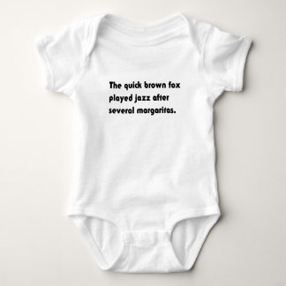 クイックブラウンフォックス ジャズTシャツ パングラム ベビーボディスーツ