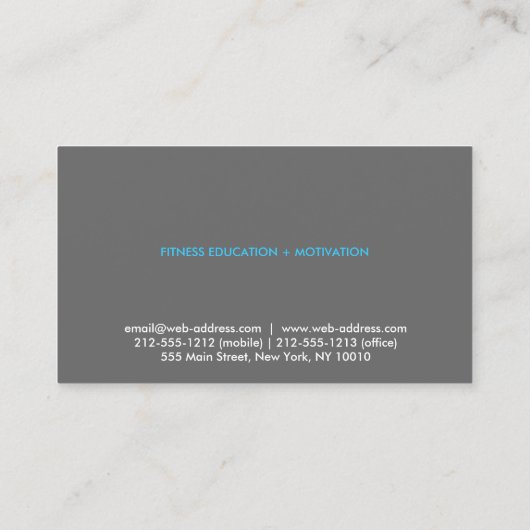 クイックラビットパーソナルトレーナー名刺 名刺 (裏面)