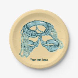 クイック描画登山ハーネスのロック ペーパープレート