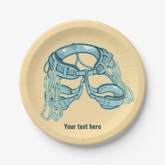 クイック描画登山ハーネスのロック ペーパープレート (正面)