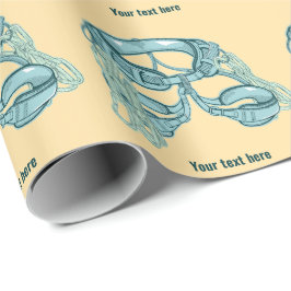 クイック描画登山ハーネスのロック ラッピングペーパー