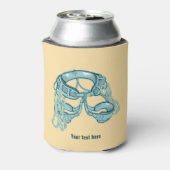 クイック描画登山ハーネスのロック 缶クーラー (缶裏面)