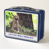 クイック昼休み – Cheetah メタルランチボックス (正面)