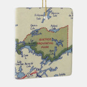 クイティコ州立公園ONヴィンテージマップ セラミックオーナメント (右)