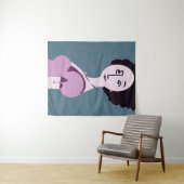 「クイニー」デジタルモダンアポップ・アートのートポスター タペストリー (インサイチュ(横))