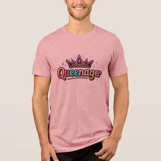 クイネガーレトロの美的 – おもしろい力を与えるギフト トライブレンドTシャツ (正面)