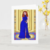 クイベッカースタイルリーマリークリエイティブデザイン カード (黄色い花)