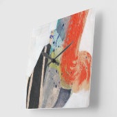 クイポップ・アートのルクI スクエア壁時計 (傾斜)