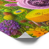 クイルお洒落ティーポットの風景 ポスター (角)