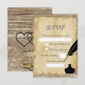 クイルとインクウェル 出欠カード (正面/裏面)