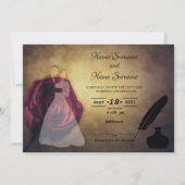 クイルとインクウェル 招待状 (正面)