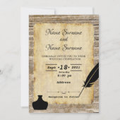 クイルとインクウェル 招待状 (正面)