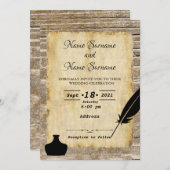 クイルとインクウェル 招待状 (正面/裏面)