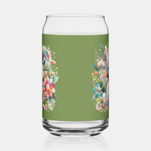 クイルトと花のウサギちゃん ガラス缶 (右)