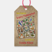 クイルトのためのオーダーメイドハンドメイドタグ ギフトタグ (裏面)