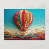 クイルド熱気球アートハガキ ポストカード (正面)