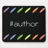 クイルペンおよび作家のhashtag マウスパッド (正面)