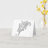 クイルペンのメッセージカード カード (黄色い花)