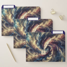 クイルペン モダン抽象アート ファイルフォルダー