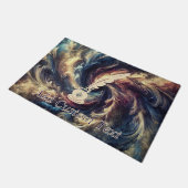 クイルモダン抽象芸術アート ドアマット (アングル)