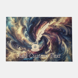 クイルモダン抽象芸術アート ドアマット