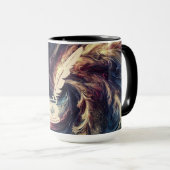 クイルモダン抽象芸術アート マグカップ (正面右)