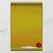 クイル及び赤いワックスのドラゴンのシールが付いている羊皮紙 便箋 (正面)