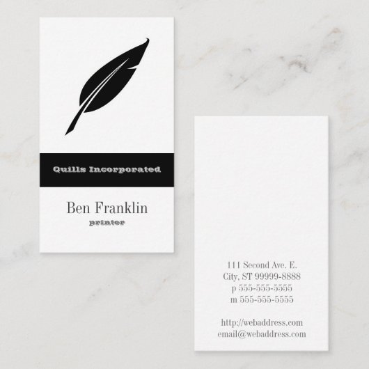 クイル 名刺 (正面/裏面)