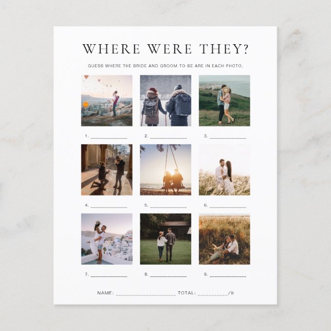 クインどこに彼らは休暇の写真ゲーム (正面)