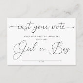 クインキャスト投票の性別を明らかにする投票ガムカード エンクロージャーカード (正面)