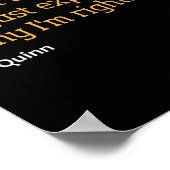 クインギフト引用文おもしろい誕生日パーソナライズされた名 ポスター (角)