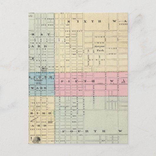 クインシーの地図 ポストカード (正面)
