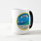 クインシーマサチューセッツ州の都市 モーフィングマグカップ (正面右)