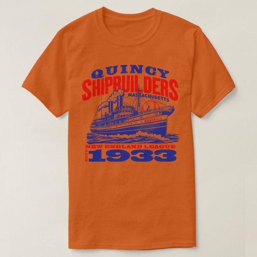 クインシー造船業者 Tシャツ (デザイン正面)