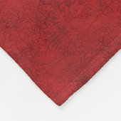 クインシー-赤 フリースブランケット (角)