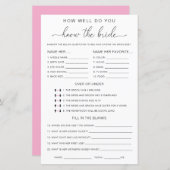 クインスクリプトどのように良く花嫁のゲームを知っている (正面/裏面)