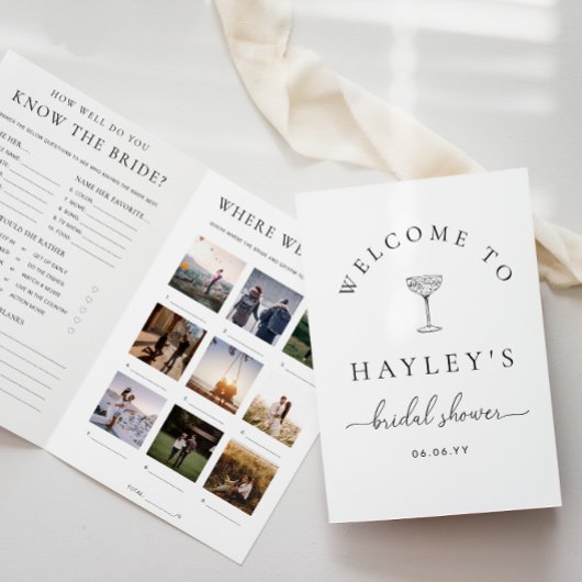 クインスクリプトブライダルシャワーゲームとメニューブックレット