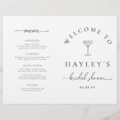 クインスクリプトブライダルシャワーゲームとメニューブックレット チラシ (正面)