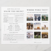 クインスクリプトブライダルシャワーゲームとメニューブックレット チラシ (裏面)