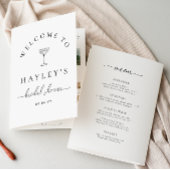 クインスクリプトブライダルシャワーゲームとメニューブックレット チラシ