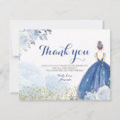 クインセニェラ15アーノスブルーフラワーズサンキューカード サンキューカード (正面)