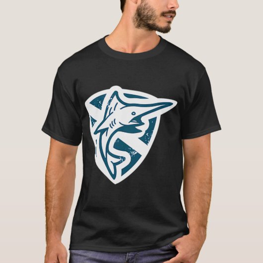 クイントのサメ釣り Tシャツ (正面)