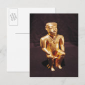 クインバヤ座った男の小像 ポストカード (正面/裏面)
