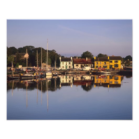 クインバラ郡ゴールウェイの町と港 フォトプリント (正面)