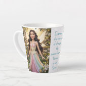 クインフラワーフェアリー カフェラテマグ (左アングル)