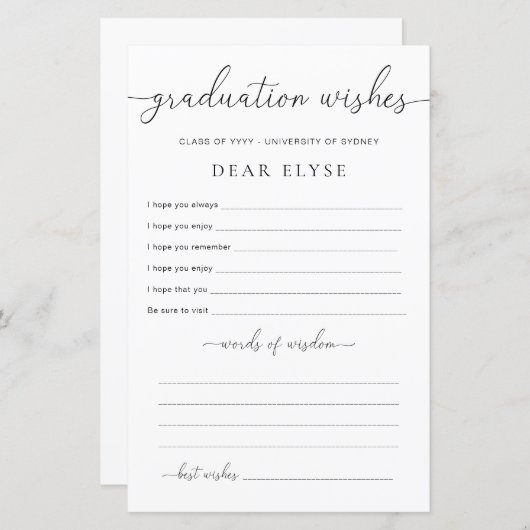 クインミニマル卒業希望 (正面/裏面)