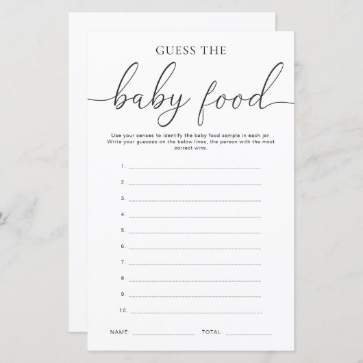 クインミニマル推測ザベビーフードゲーム (正面/裏面)