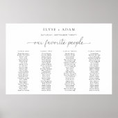 クインミニマル4バンケットテーブルシーティングポスター ポスター (正面)